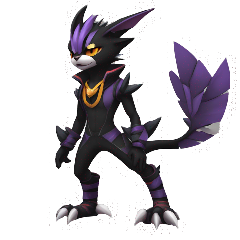 Cool Anthro Black Noivern-Nargacuga-Litten-cat-Pokémon with edgy ...