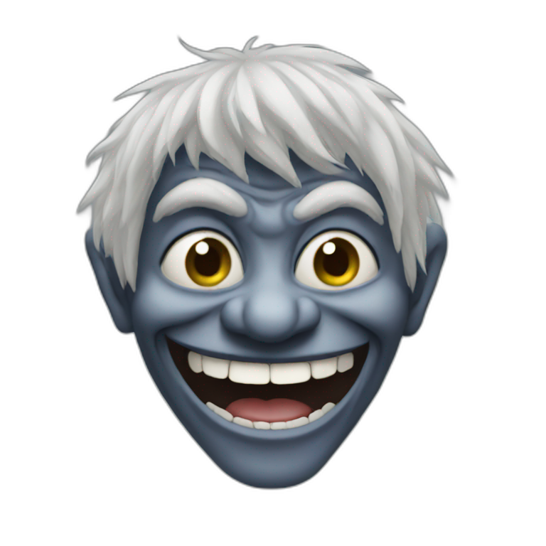 Troll with a crazy face | AI Emoji Generator