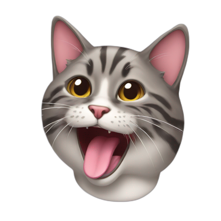 A running husky with a long tongue | AI Emoji Generator