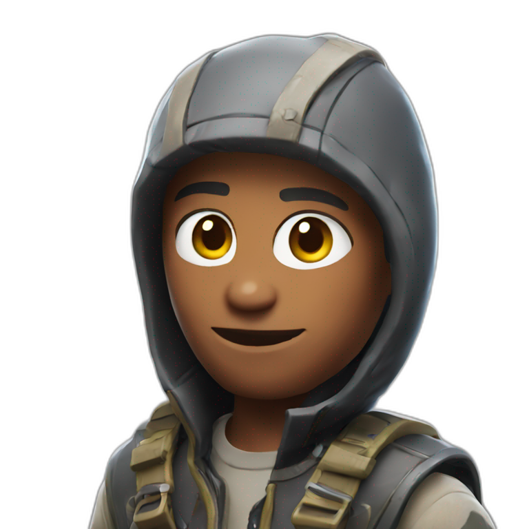 fortnite character a pink teddy bear face | AI Emoji Generator