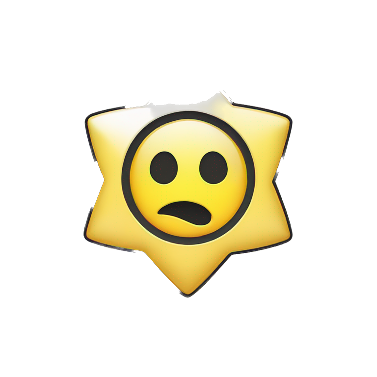 Yellow smiley face triangle | AI Emoji Generator