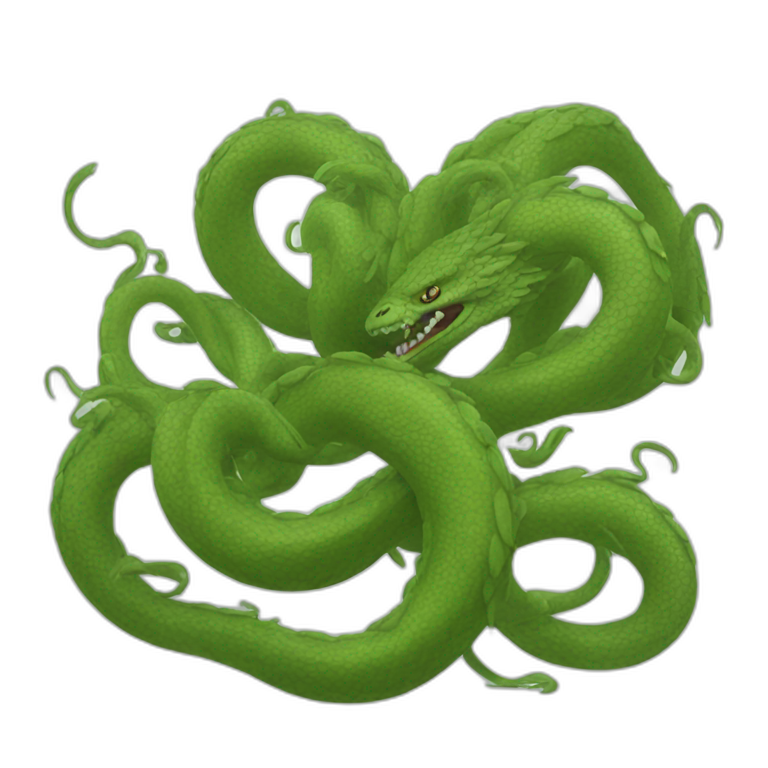 hydra with three heads and glasses | AI Emoji Generator