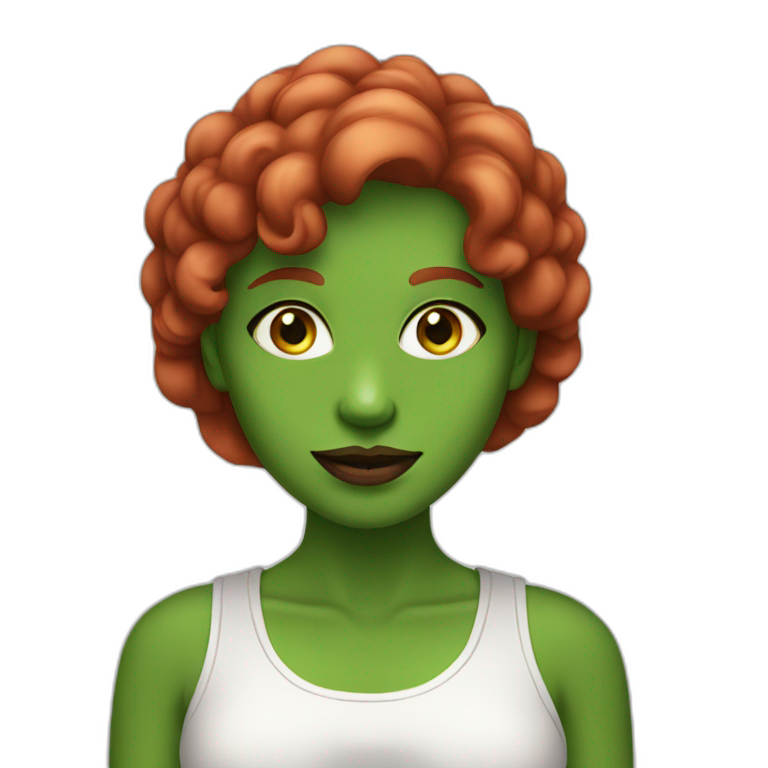 Red Hair Green Eyes Ai Emoji Generator