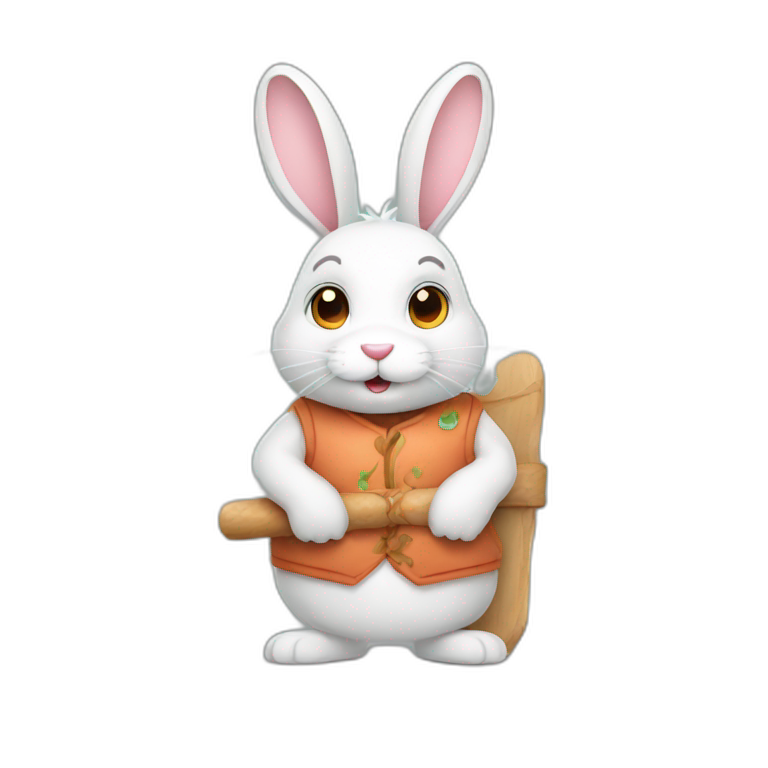 bunny with a hat | AI Emoji Generator