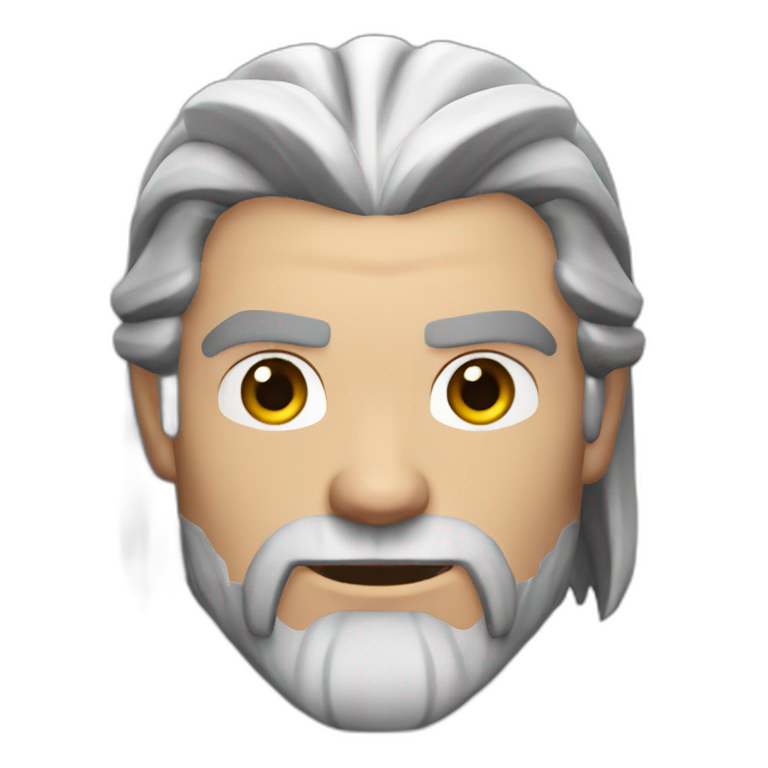 Geralt smiling | AI Emoji Generator