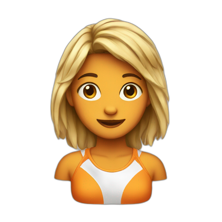 Short Haired White Girl Riding A Cartoon Tiger Ai Emoji Generator