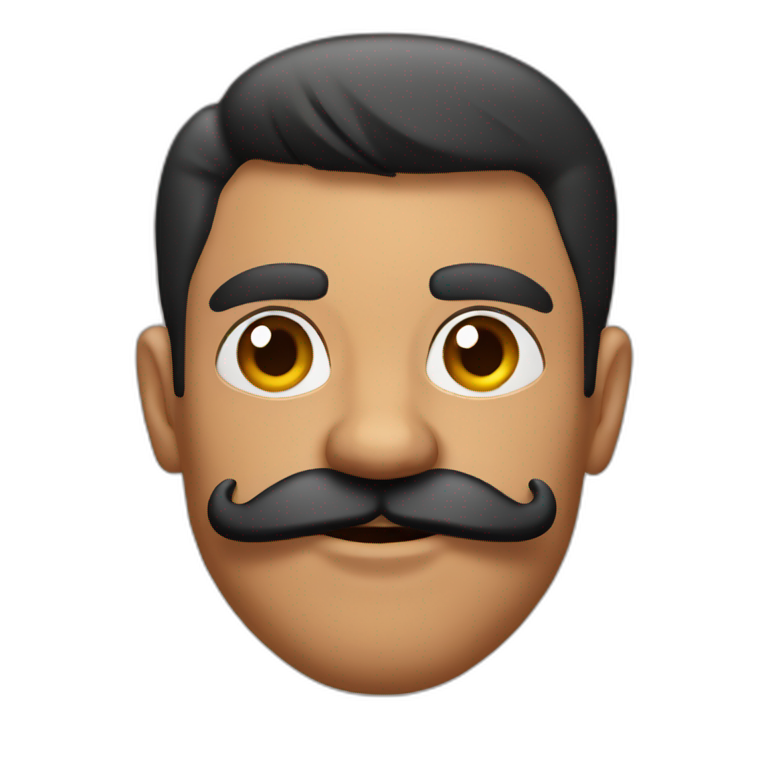 Muscles mustache expressive Cuban man | AI Emoji Generator