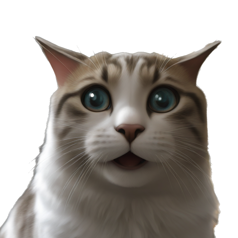 curious cat examining your presence | AI Emoji Generator