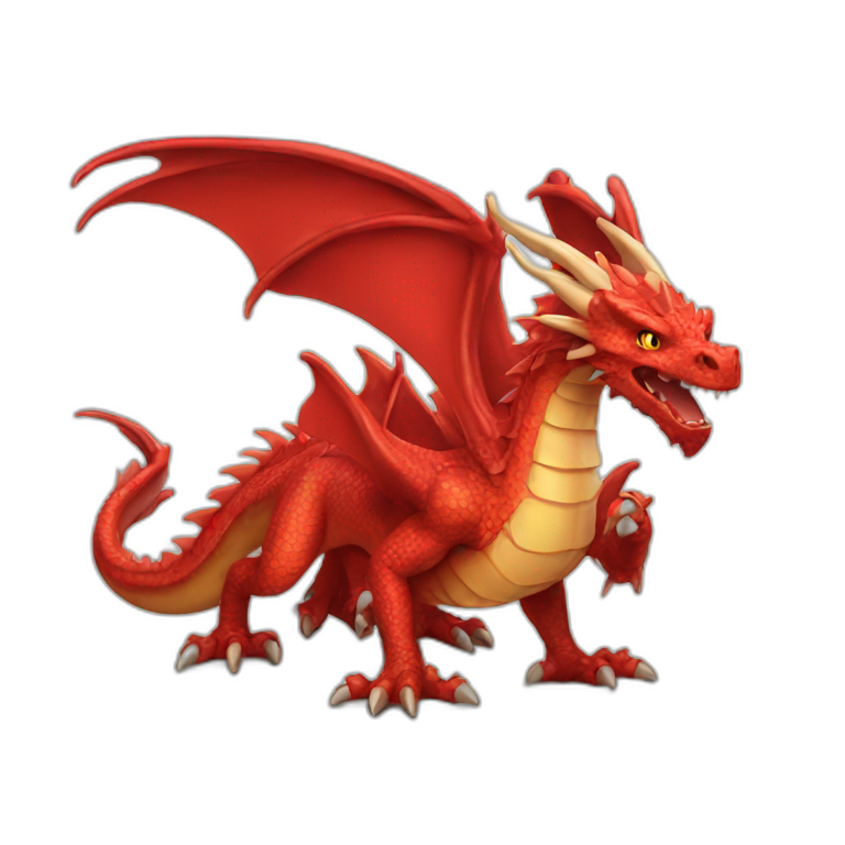 Woman Dragon fly red | AI Emoji Generator