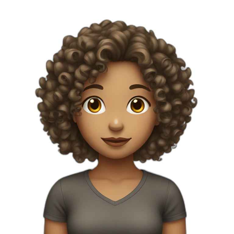 curly blonde girl long hair | AI Emoji Generator