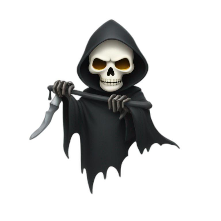 a grim reaper with a scythe | AI Emoji Generator