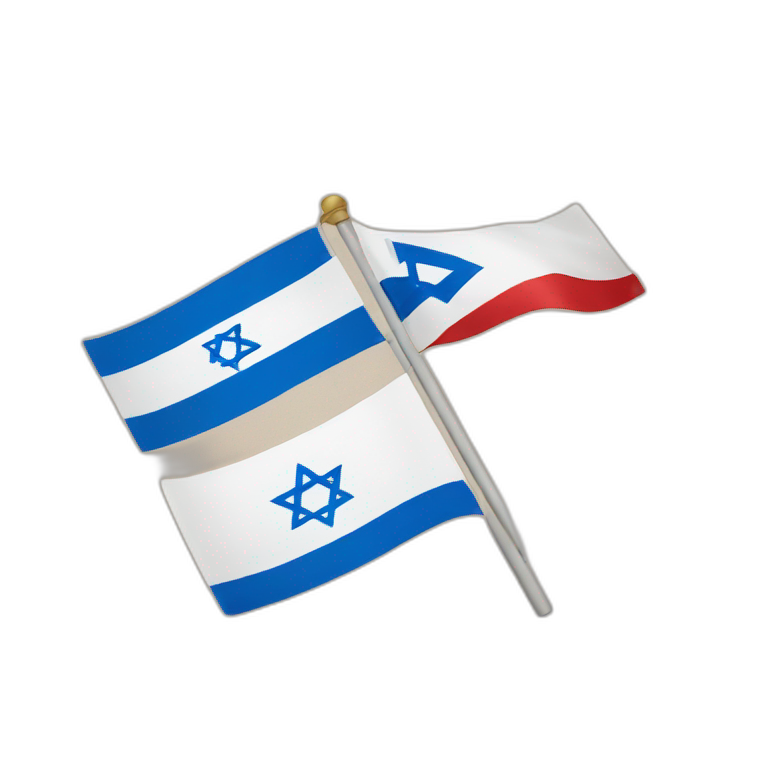 Israel flag and victory sign | AI Emoji Generator