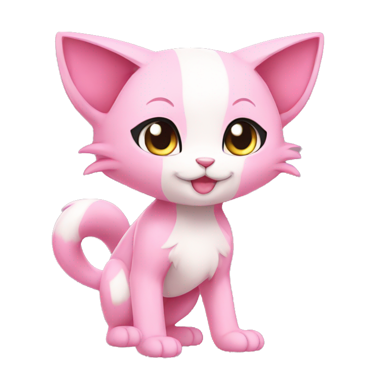 Chibi Anthro Mew-Pokémon full body | AI Emoji Generator