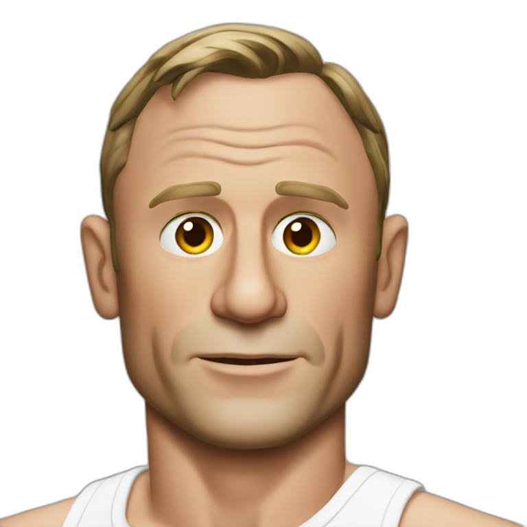 actor daniel craig cartoon wearing shirt | AI Emoji Generator