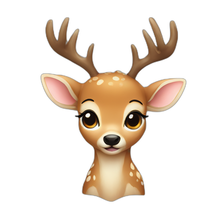 majestic deer with antlers | AI Emoji Generator