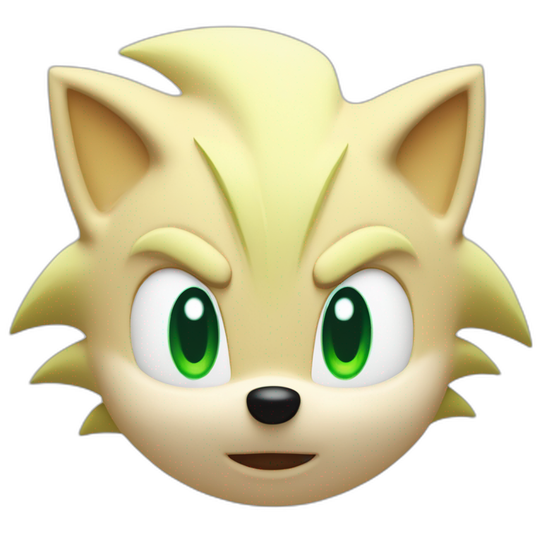 Sonic The Hedgehog from SEGA, Blue Fur with no stripe with a green eyes ...