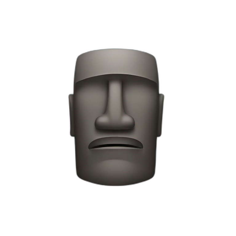 A cat faced moai | AI Emoji Generator