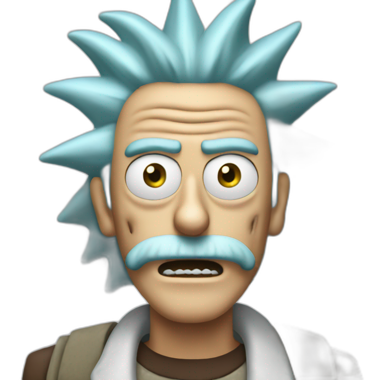 Rick Sanchez form behind | AI Emoji Generator