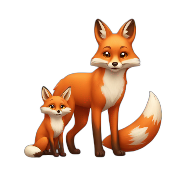 cat with fox | AI Emoji Generator