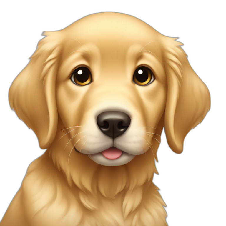 Baby Golden retriever | AI Emoji Generator