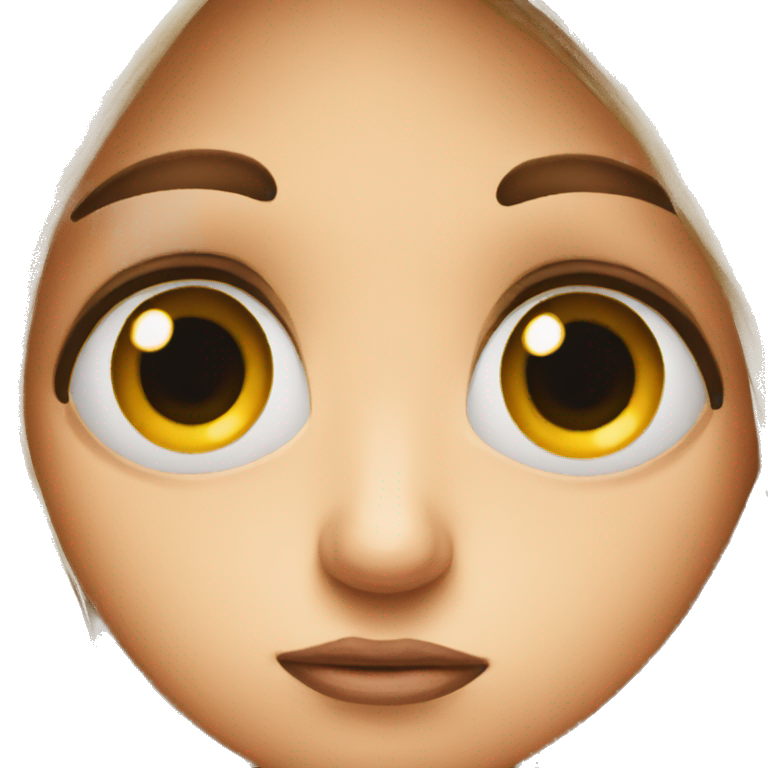 Attractive girl emoji with a playful charm, expressive eyes, and a soft ...