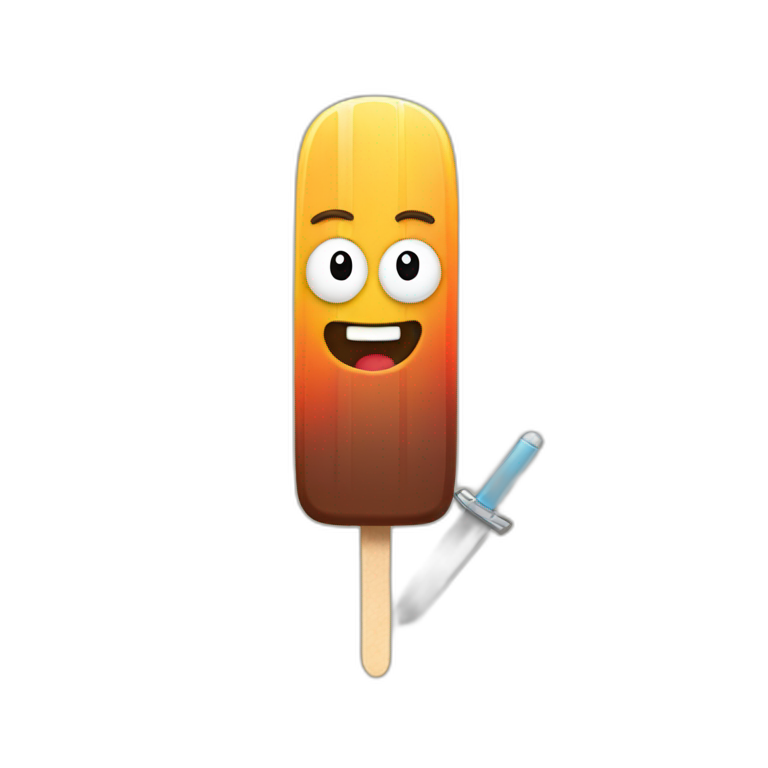 Gats with a sword and an iron hand | AI Emoji Generator