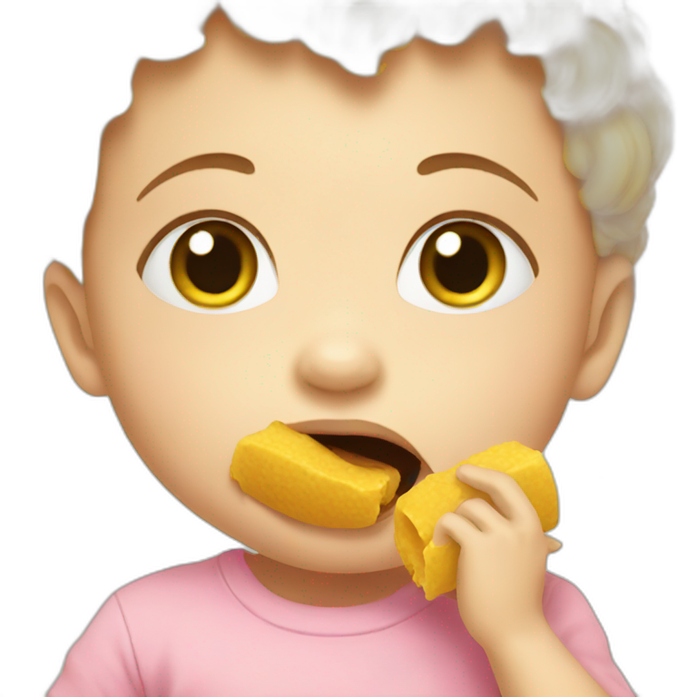 baby eat icecream | AI Emoji Generator