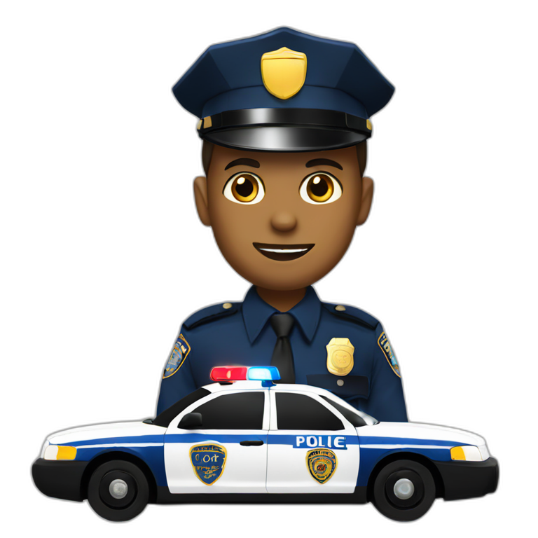 A cop on a black guy | AI Emoji Generator