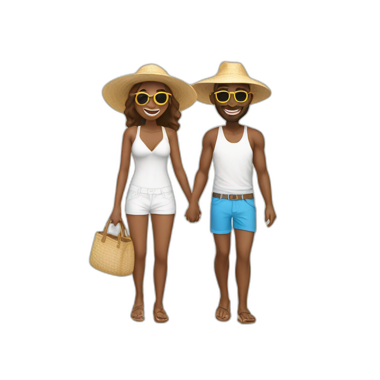 boy enjoying beach on vacation | AI Emoji Generator