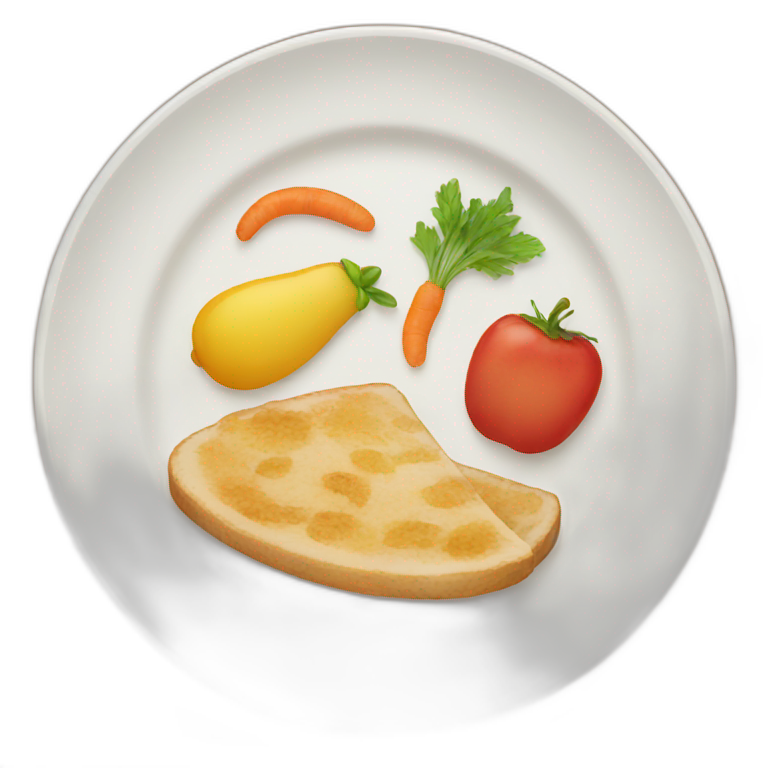 plate with healthy food on it | AI Emoji Generator