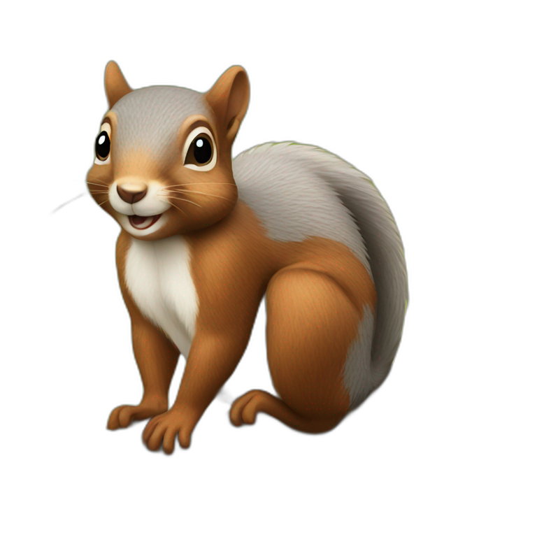 Squirrel in unitard | AI Emoji Generator