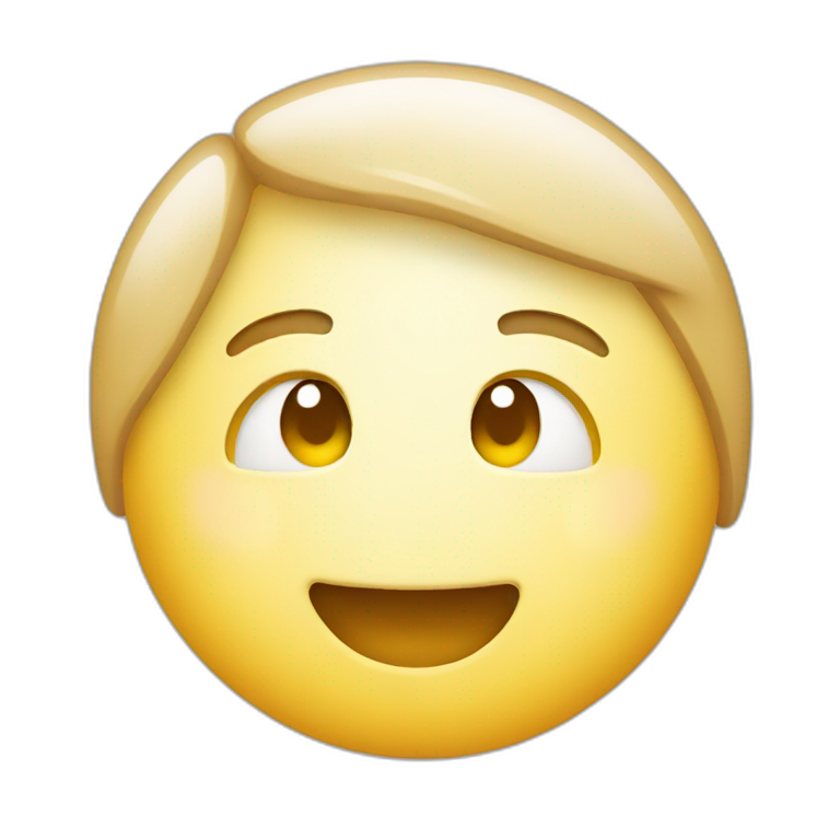 round yellow emoji face sipping on a drink | AI Emoji Generator