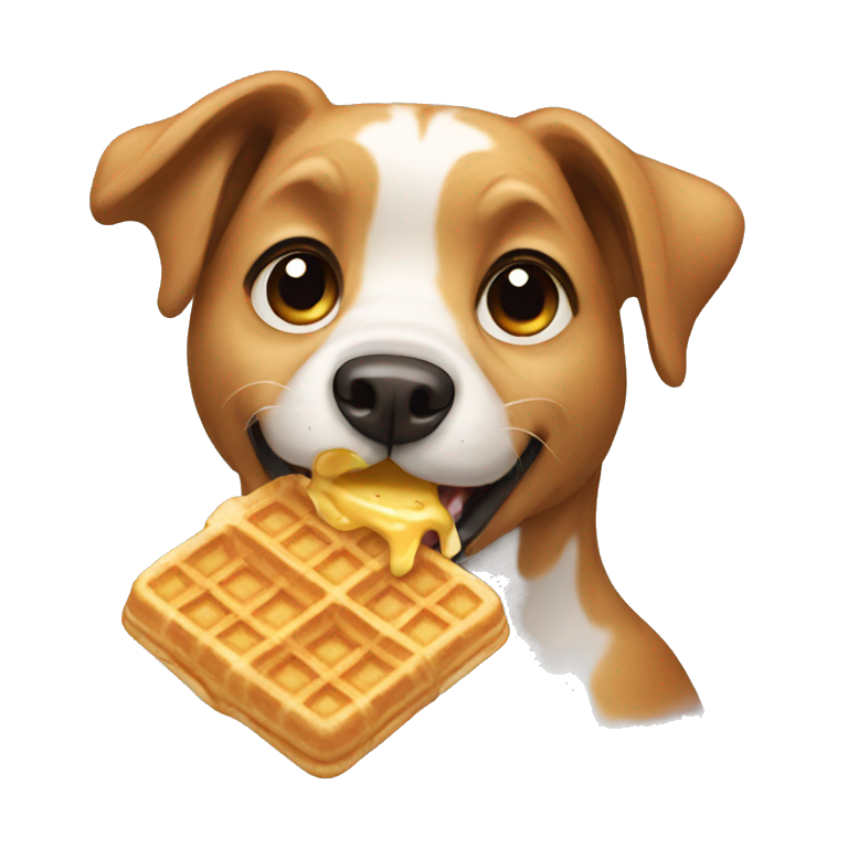 dog eating moti | AI Emoji Generator