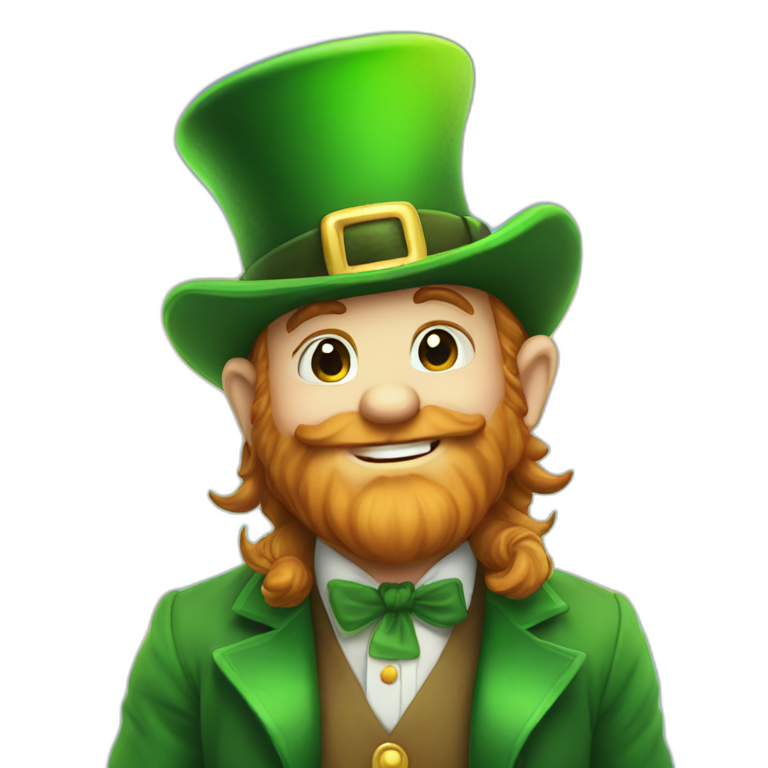 Leprechaun on a rainbow | AI Emoji Generator