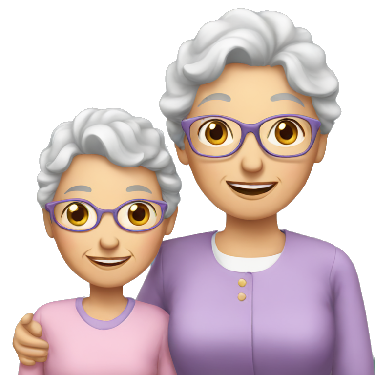 Granny with a friends | AI Emoji Generator