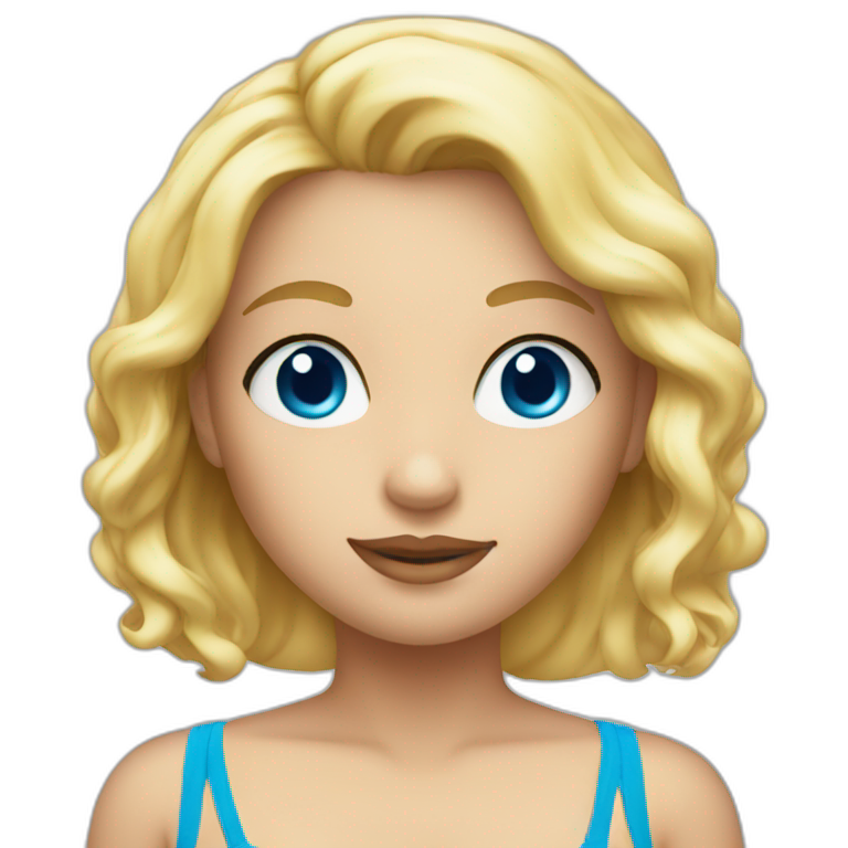 Blonde girl in bikini | AI Emoji Generator