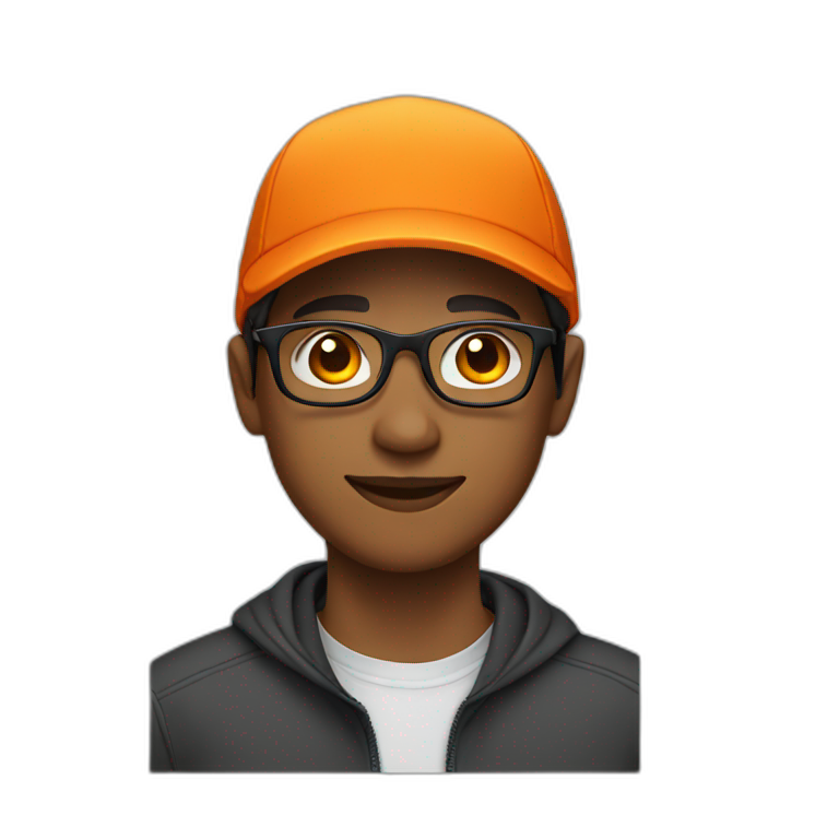 young-man-with-orange-hard-hat-and-glasses | AI Emoji Generator