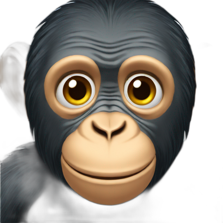 Chimpanzee sitting | AI Emoji Generator