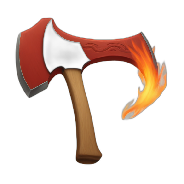 Fire axe with sunglasses | AI Emoji Generator