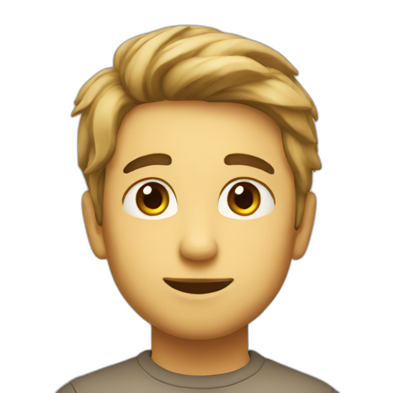 orange jacket meets gentle gaze with jabalí face | AI Emoji Generator