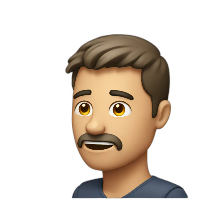 man telling someone to be quiet | AI Emoji Generator