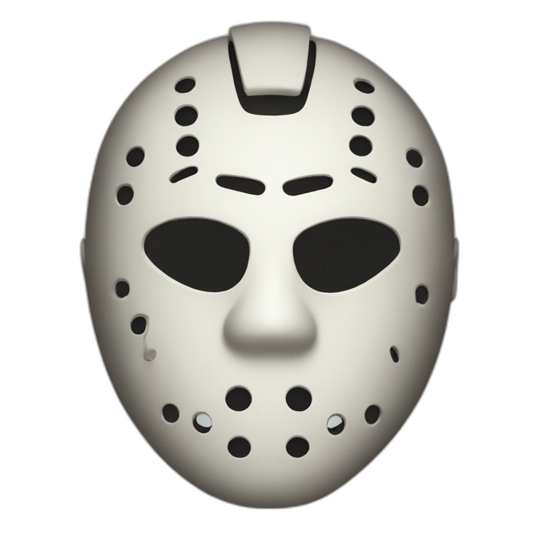 Matt black Jason ski mask | AI Emoji Generator