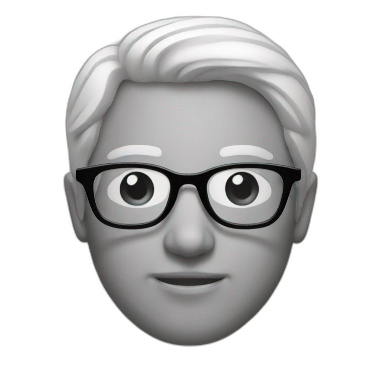 memoji, light skin, glasses, straight long hair | AI Emoji Generator