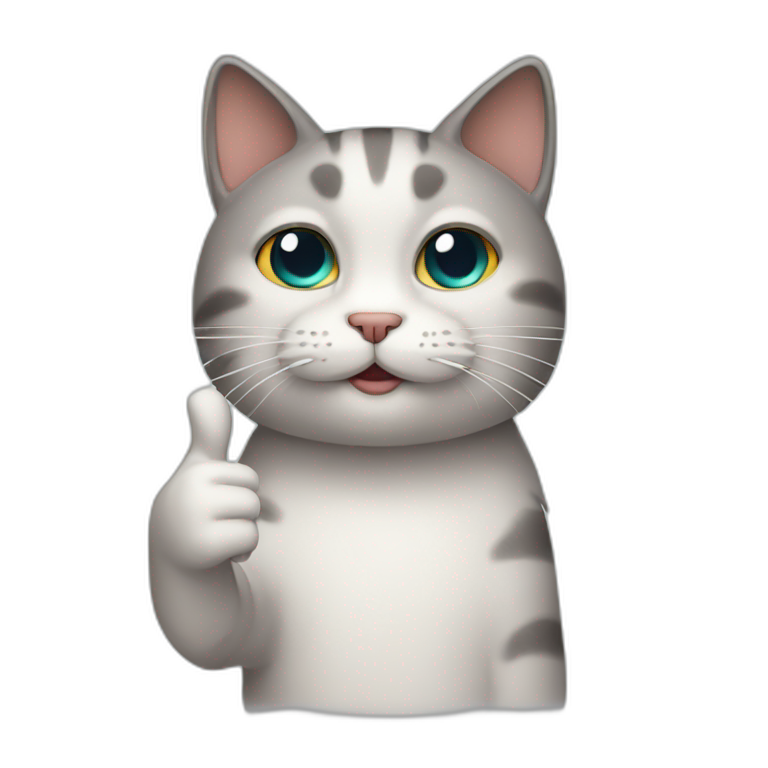 cat thumbs up | AI Emoji Generator