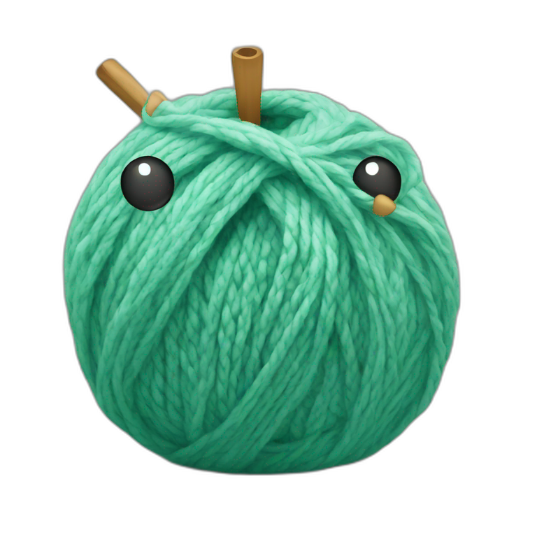 cat playing with yarn AI Emoji Generator