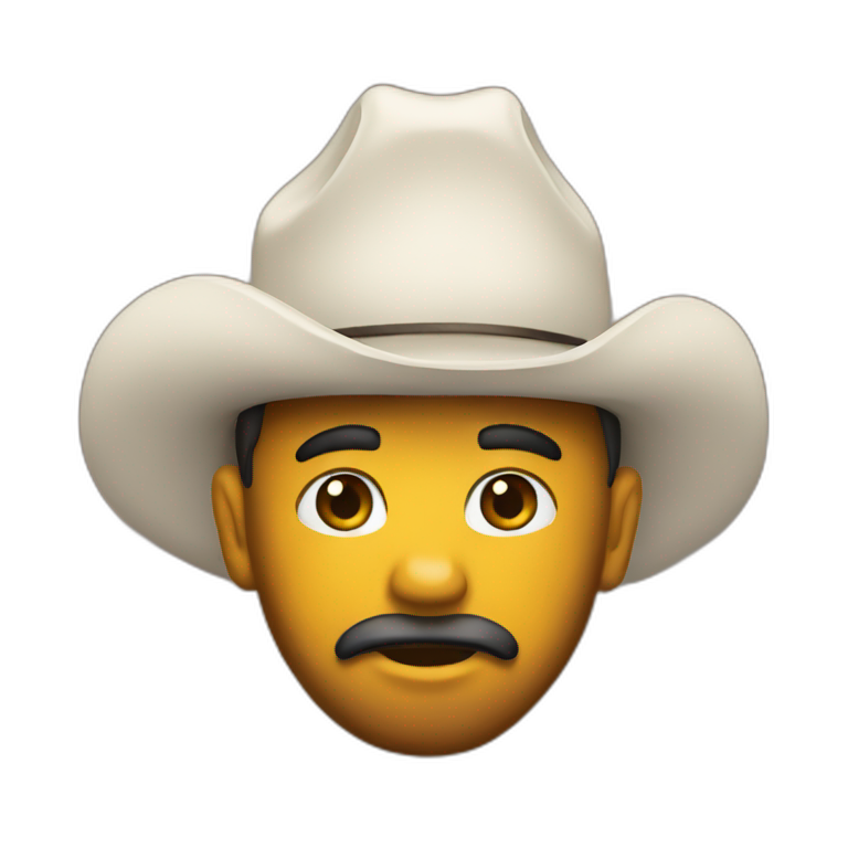 Texas cowboy Riding horse | AI Emoji Generator