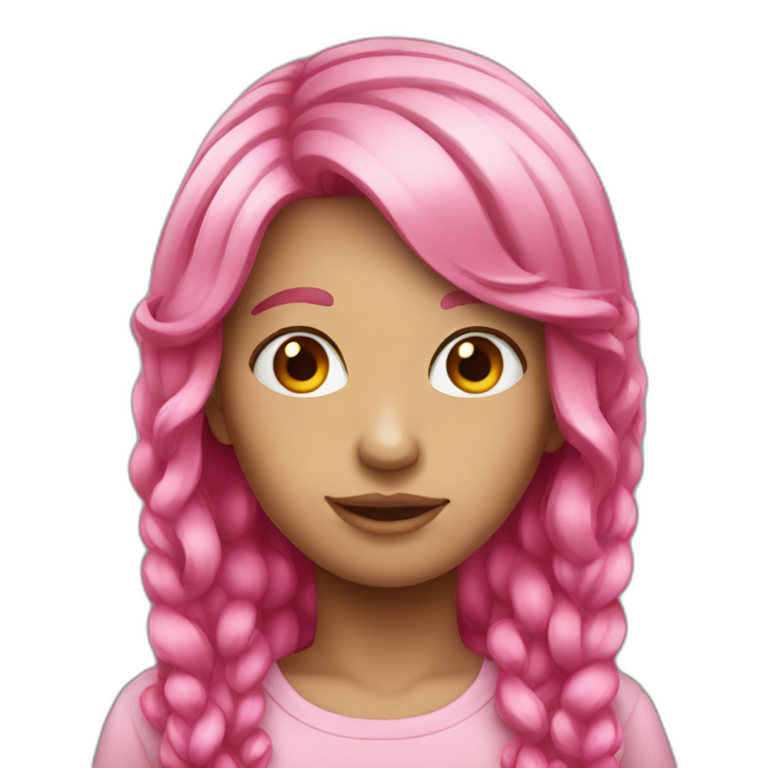 Man-pink-hair | AI Emoji Generator