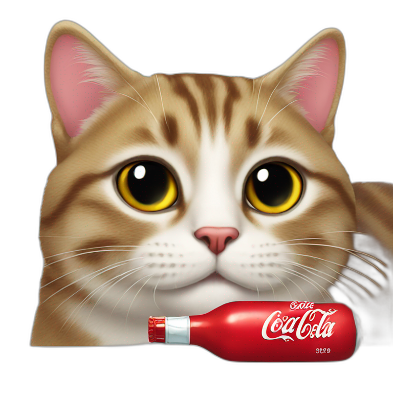 cat with cola | AI Emoji Generator