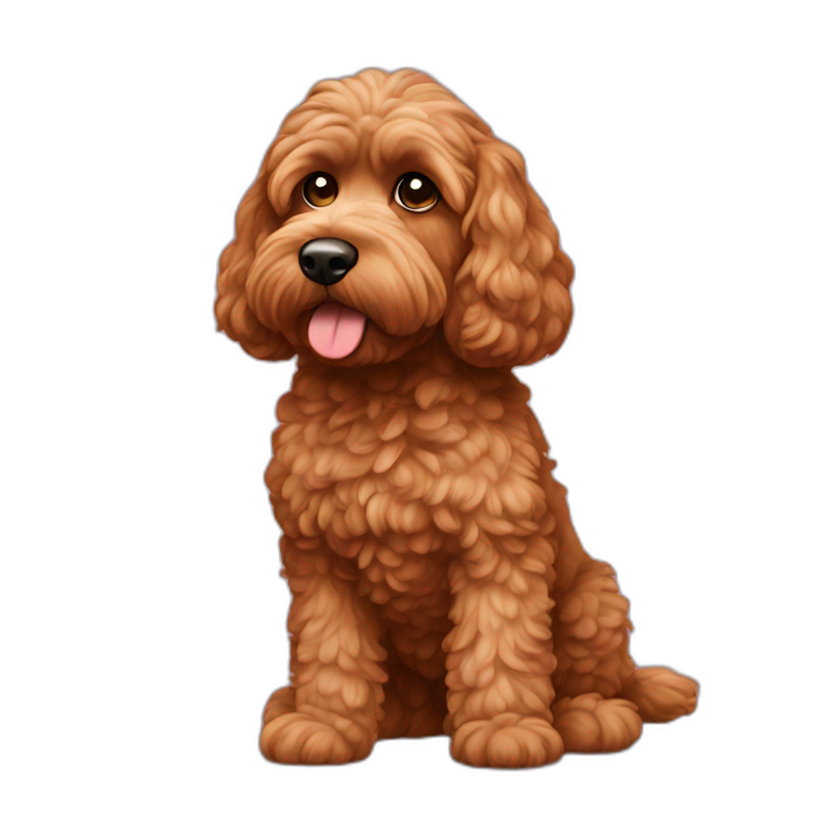 Reddish light brown cockapoo full body | AI Emoji Generator