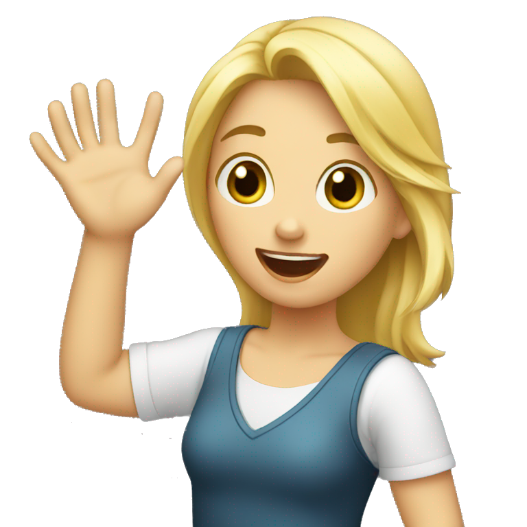 Raising hand | AI Emoji Generator